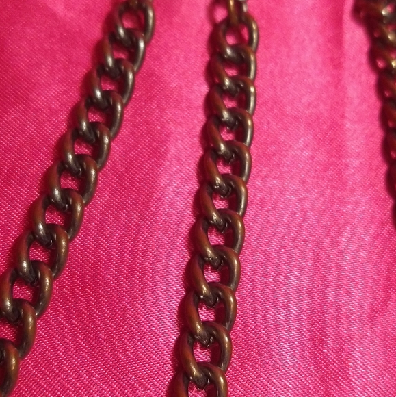 Copper toned pearl and bead bauble necklace - Picture 3 of 6